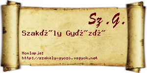 Szakály Győző névjegykártya